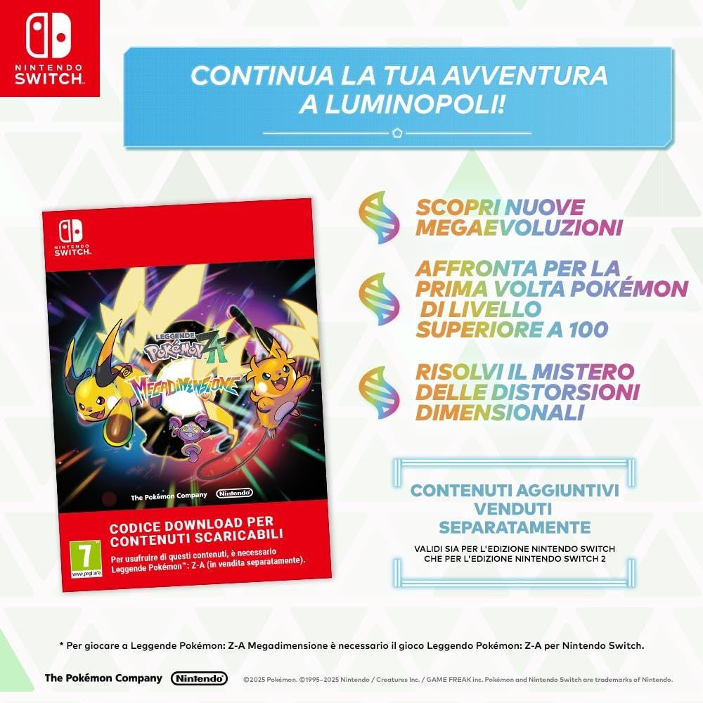 Leggende Pokémon: Z-A, Videogioco Nintendo, Ed. Italiana, Versione su scheda
