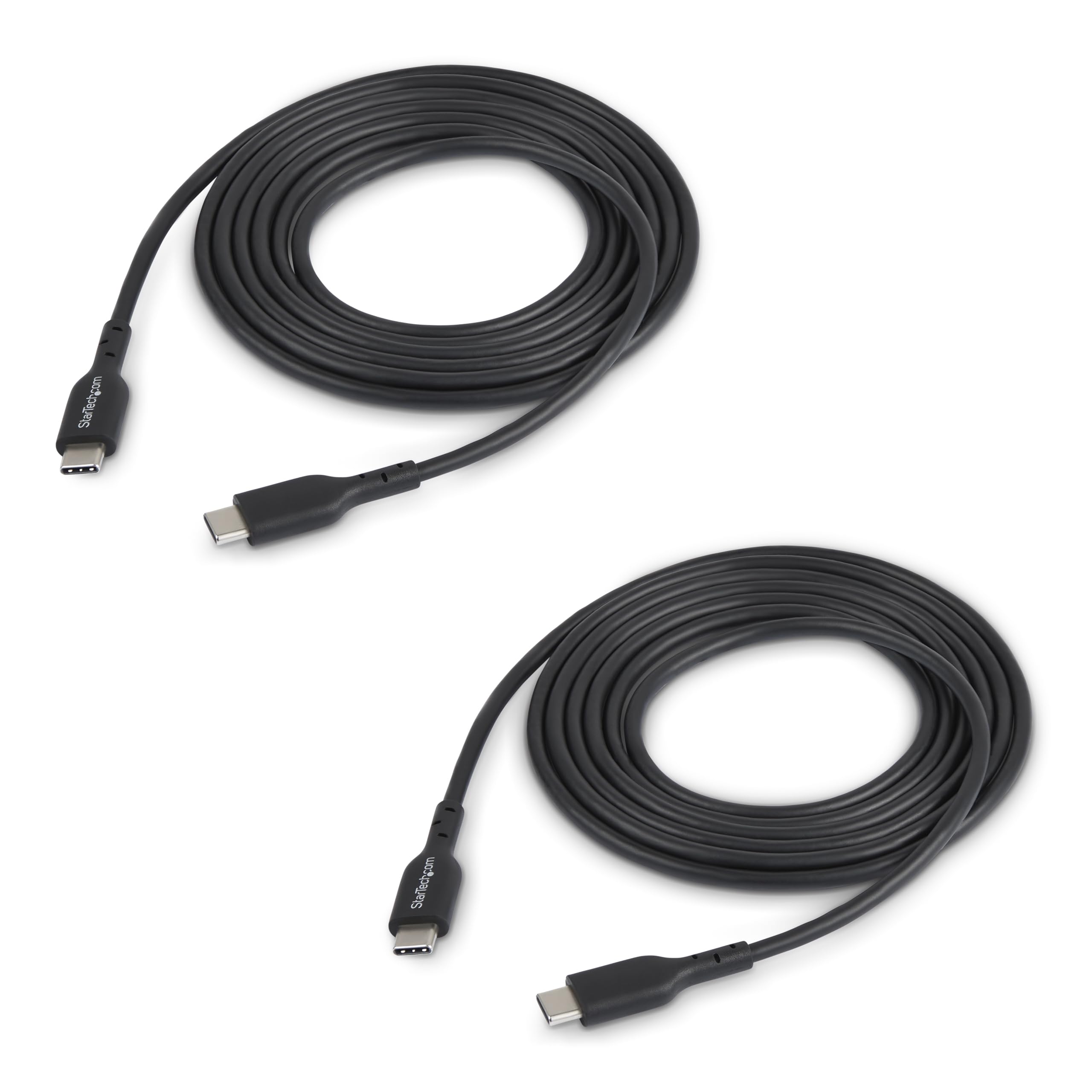 Startech.Com - Usb Cable - Usb-C (M) To Usb-C (M) - Usb 2.0 - 3 A - 1 M - Usb Power Delivery (60W) - Black (Pack Of 2)