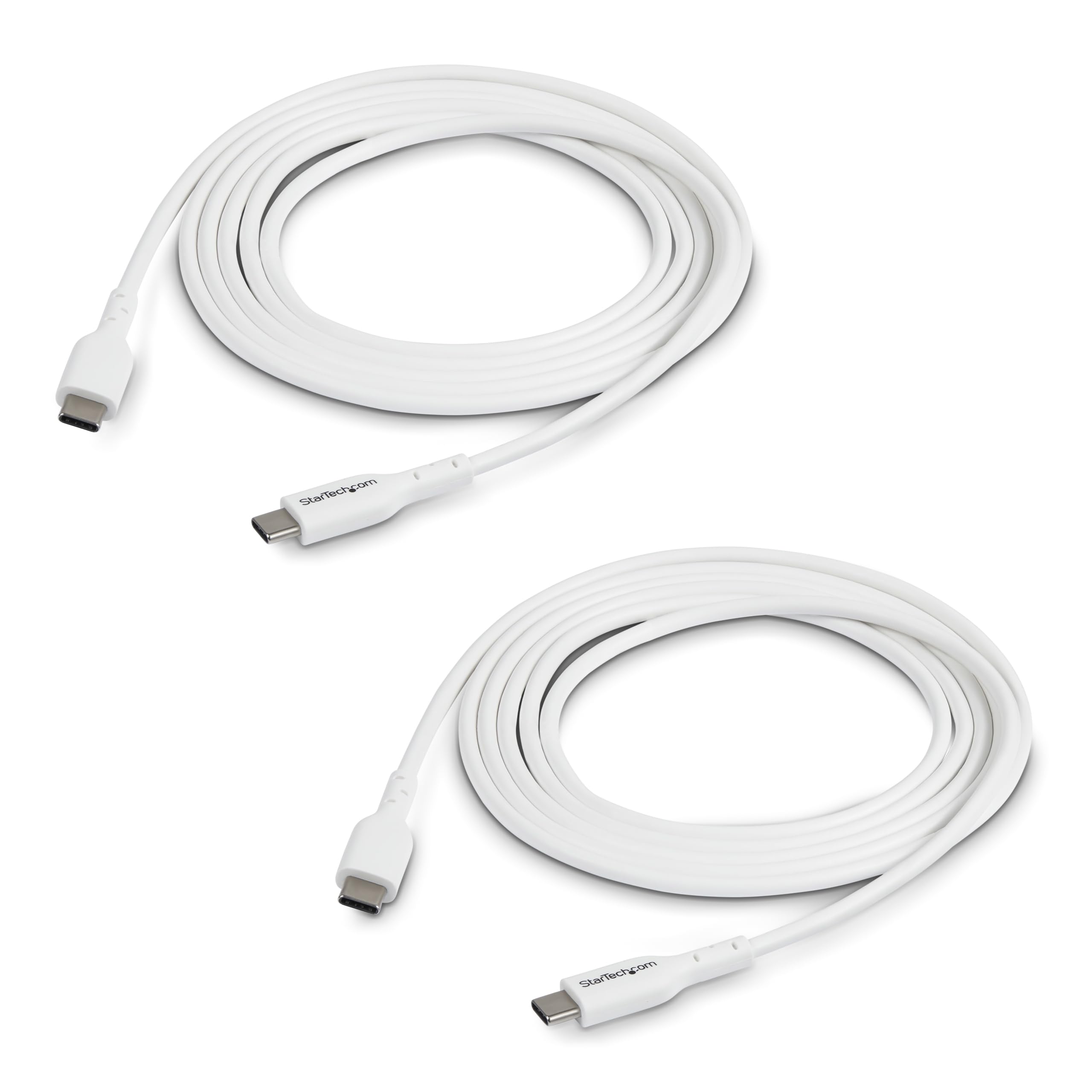 Startech.Com - Usb Cable - Usb-C (M) To Usb-C (M) - Usb 2.0 - 3 A - 1 M - Usb Power Delivery (60W) - White (Pack Of 2)