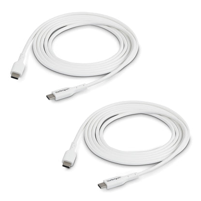 Startech.Com - Usb Cable - Usb-C (M) To Usb-C (M) - Usb 2.0 - 3 A - 1 M - Usb Power Delivery (60W) - White (Pack Of 2)