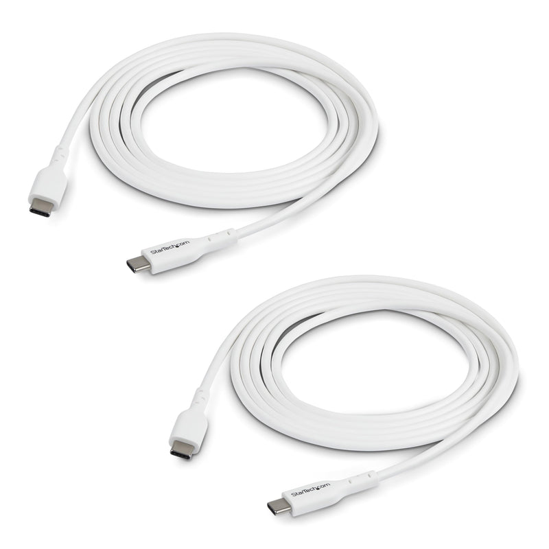 Startech.Com - Usb Cable - Usb-C (M) To Usb-C (M) - Usb 2.0 - 3 A - 1 M - Usb Power Delivery (60W) - White (Pack Of 2)