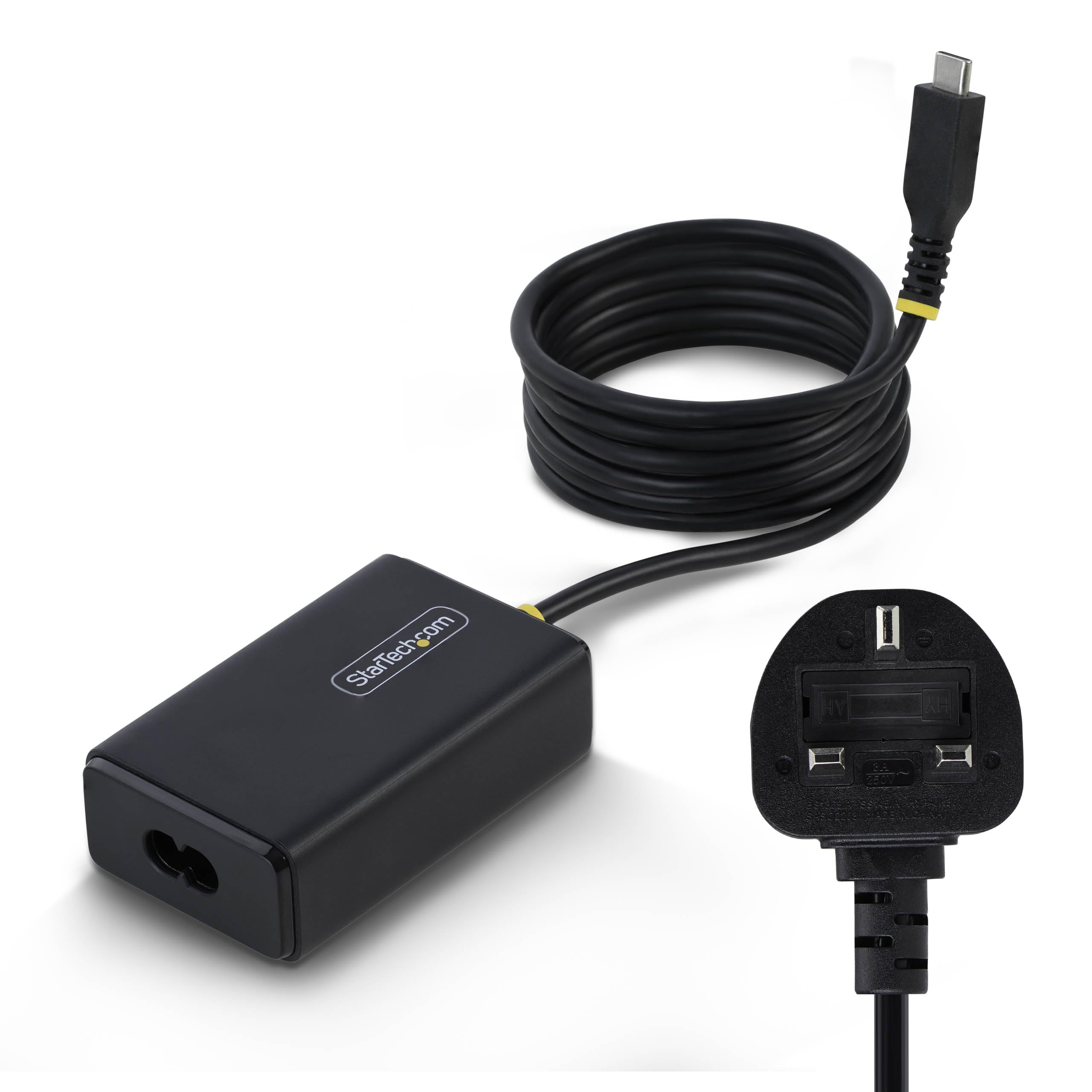 StarTech.com 165LU-USB-C-CHARGER adattatore e invertitore Interno 65 W Nero (65W USB-C LAPTOP CHARGER - 1.5M USB-C TETHERED CABLE