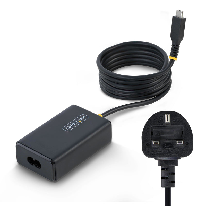 StarTech.com 165LU-USB-C-CHARGER adattatore e invertitore Interno 65 W Nero (65W USB-C LAPTOP CHARGER - 1.5M USB-C TETHERED CABLE
