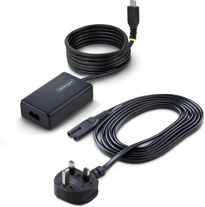 StarTech.com 165LU-USB-C-CHARGER adattatore e invertitore Interno 65 W Nero (65W USB-C LAPTOP CHARGER - 1.5M USB-C TETHERED CABLE
