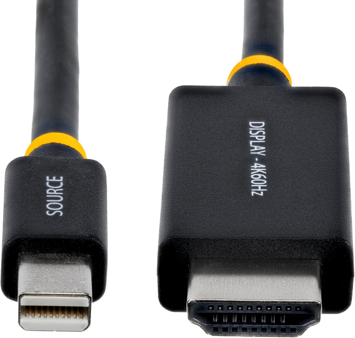 StarTech 1m (3ft) Mini DisplayPort to HDMI Adapter Cable, 4K 60Hz with HBR3/HDCP 2.3/DPCP, MDP to HDMI 2.0 Cable, Active Video Converter