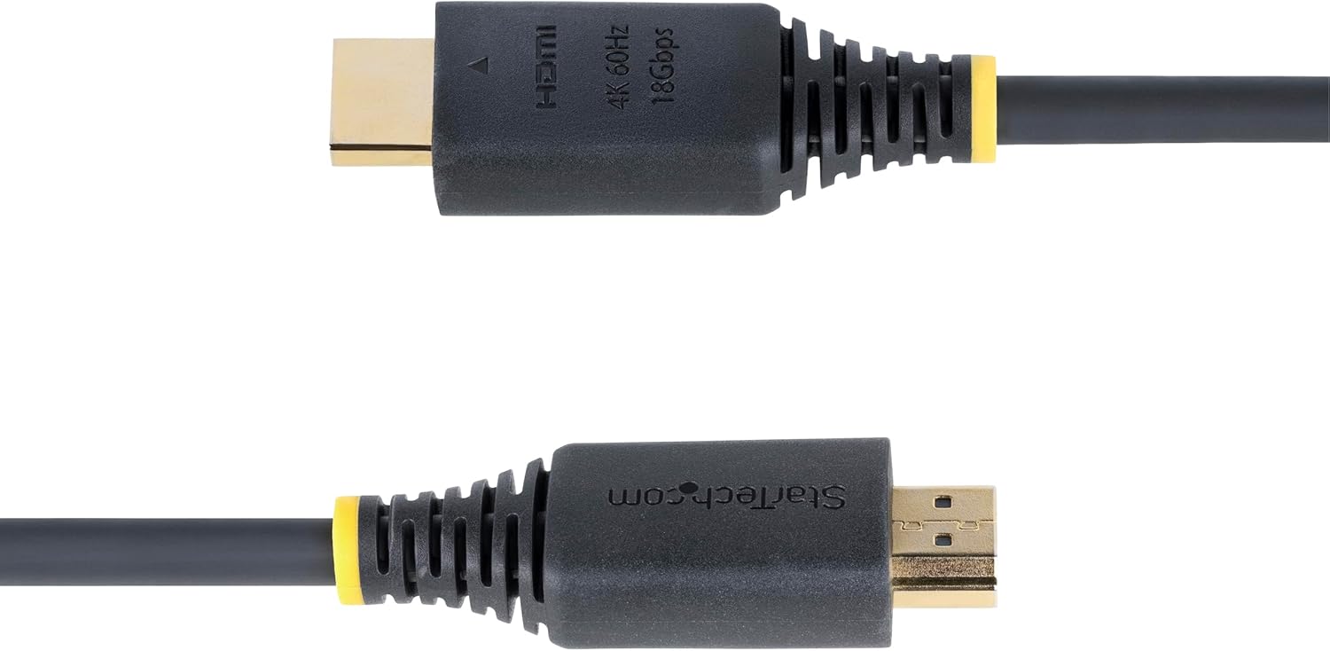 StarTech.com 8ft (2.4m) Premium Certified High Speed HDMI Cable, 4K 60Hz/1440p 144Hz, 18Gbps, UHD HDMI 2.0 Cord, TPE Jacket