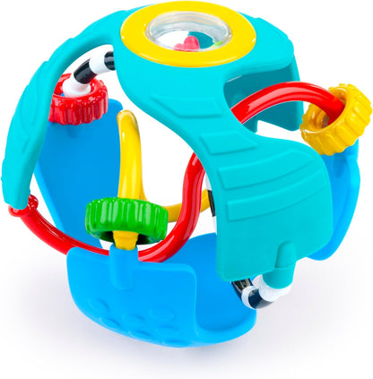 Baby Einstein Rattle & Sense Sensory Ball, with Bead Chasers, Ages 3 Months and Up