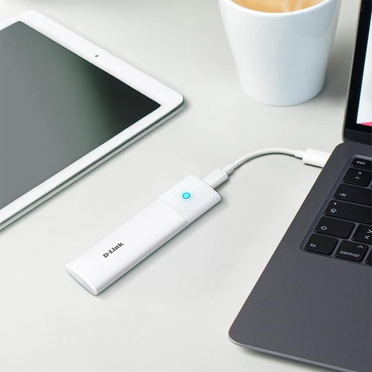 D-Link DSP-111 USB-C M.2 NVMe/NGFF SSD-behuizing, 10 Gbps USB 3.2 Gen 2, gereedschapsvrije installatie, M/B+M-sleutel, ondersteunt 2230/2242/2260/2280, behuizing van aluminiumlegering, tot 4 TB