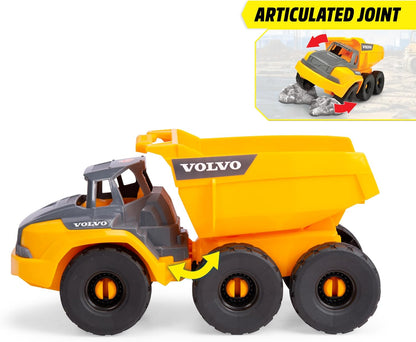 Dickie Toys - Volvo Tough Hauler kiepwagen (26 cm) – speelgoed-kiepwagen voor kinderen vanaf 3 jaar met vrijloop en beweegbare laadvlak, geschikt als zandspeelgoed