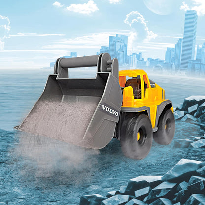 Dickie Volvo FMX schep, 26 cm, met vrijloop, mobiele voorschep, grote kantelbare trommel, open cabine, Volvo-licentie, 3 jaar (203724010