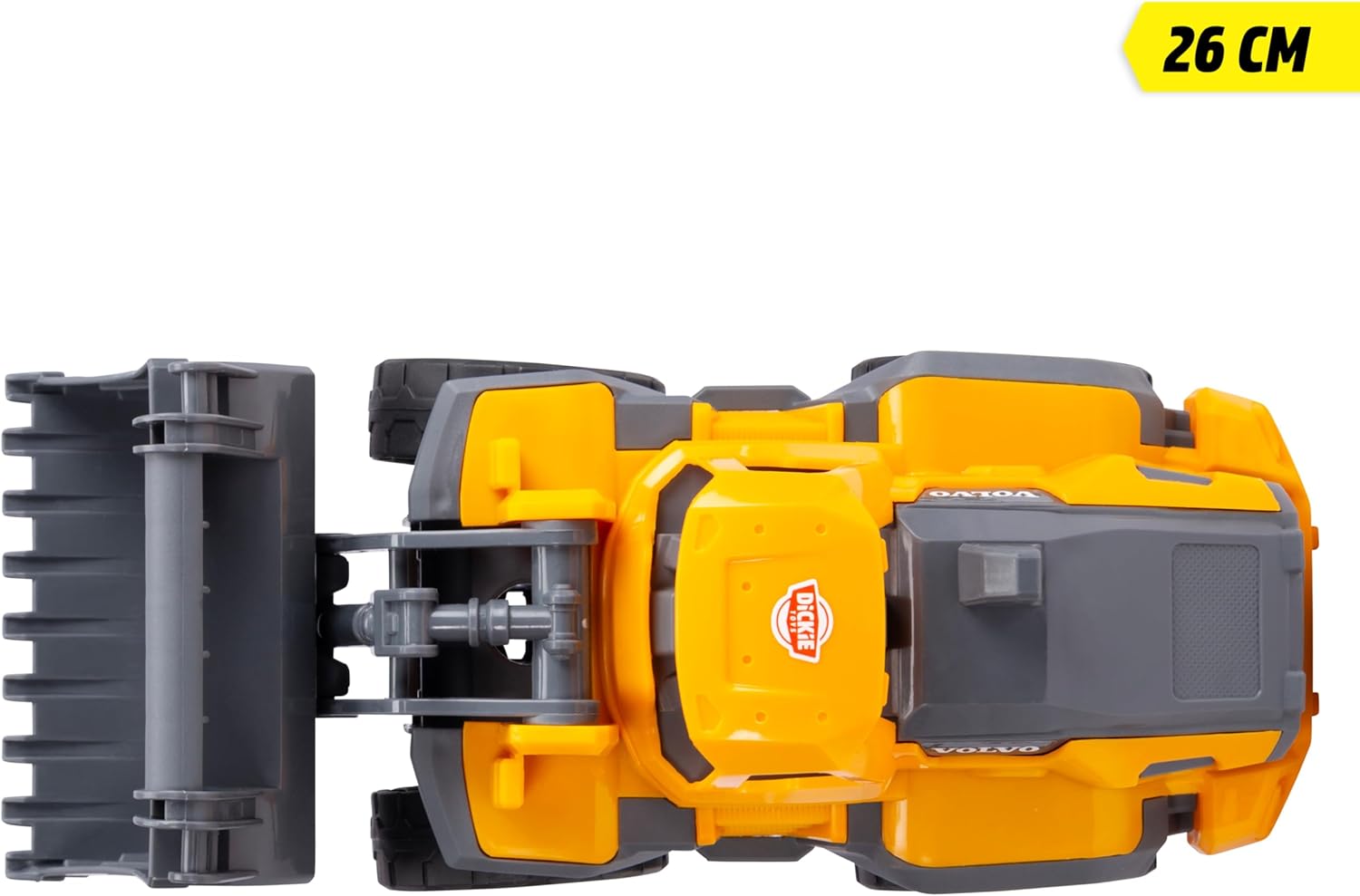 Dickie Volvo FMX schep, 26 cm, met vrijloop, mobiele voorschep, grote kantelbare trommel, open cabine, Volvo-licentie, 3 jaar (203724010