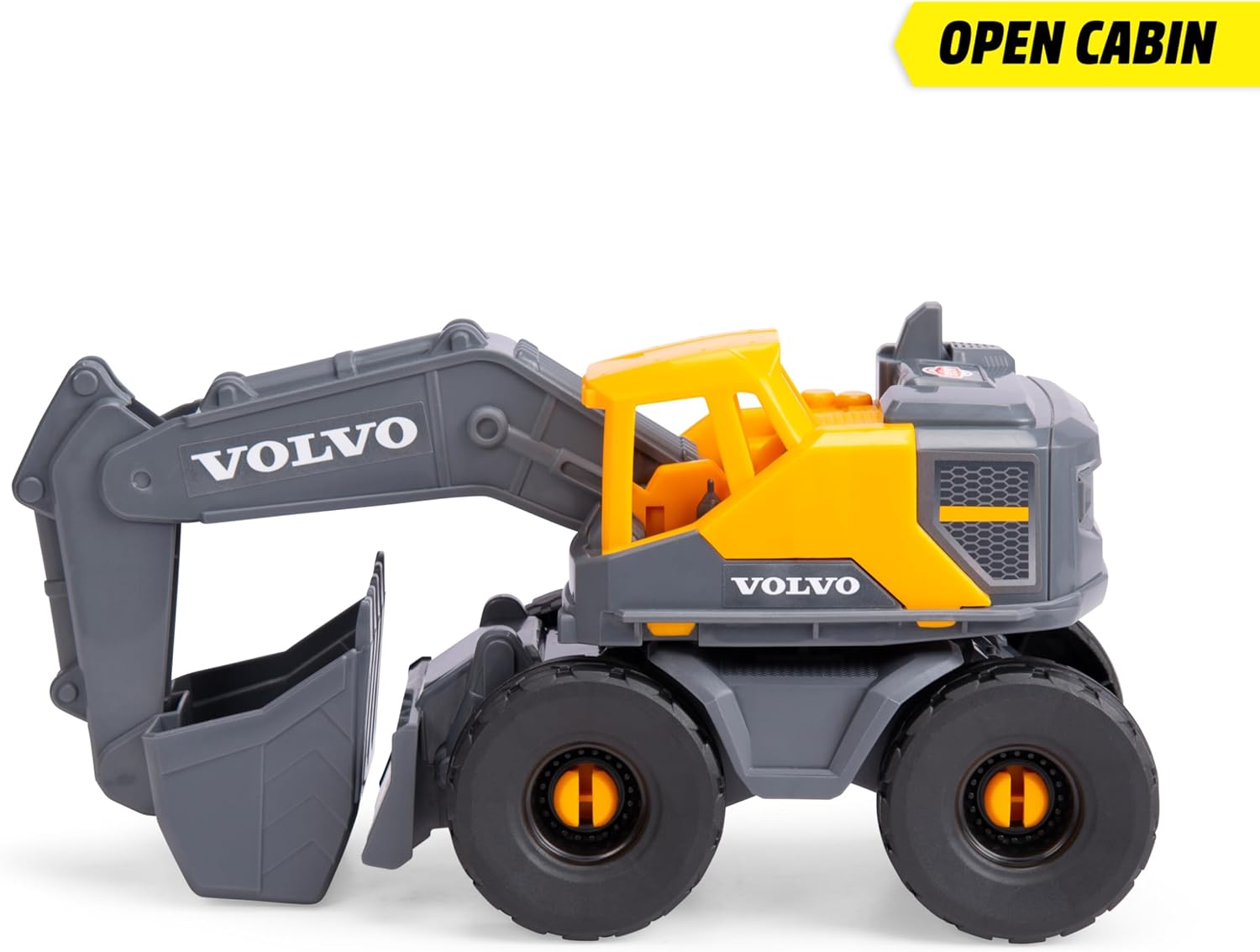 Dickie Toys - Volvo graafmachine Tough Excavator (26 cm) - speelgoedgraafmachine voor kinderen vanaf 3 jaar met vrijloop, beweegbare arm en schep, geschikt als zandspeelgoed