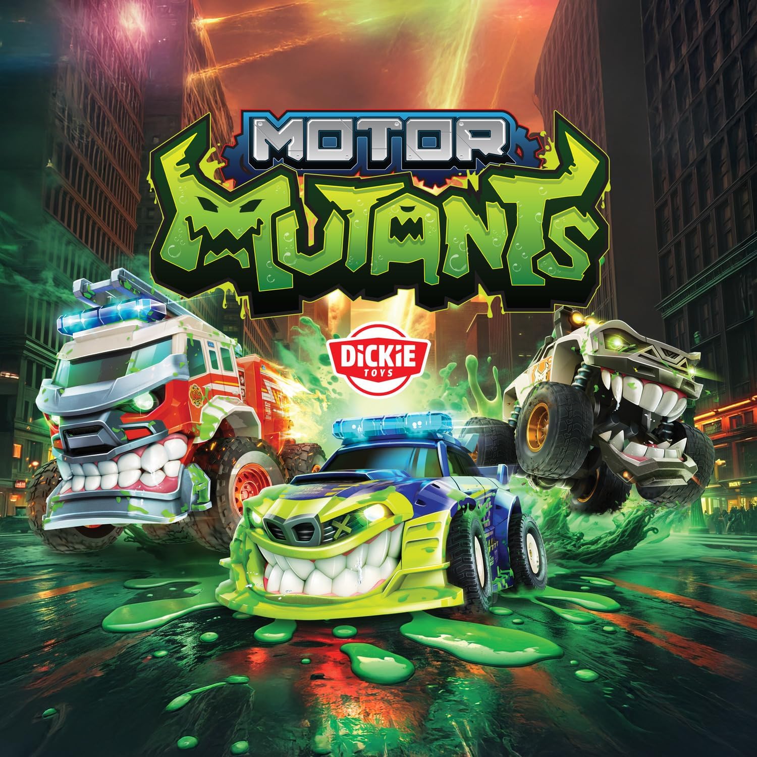 Dickie Toys Motori Mutants - Surprise - 1 Collector Car to Assemble (8.5cm) with 20g Slime and Collection Sheet - 1 Rare Car Possible - Multi Coloured