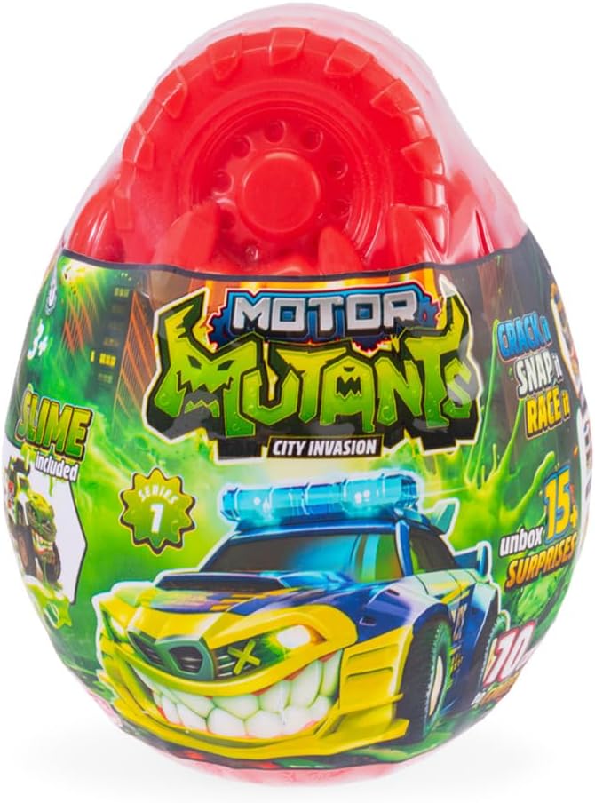 Dickie Toys Motori Mutants - Surprise - 1 Collector Car to Assemble (8.5cm) with 20g Slime and Collection Sheet - 1 Rare Car Possible - Multi Coloured