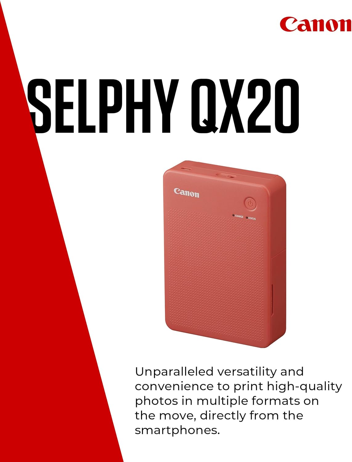 Canon Selphy Qx20 - Printer - Colour - Dye Sublimation - 72 X 85 Mm Up To 0.66 Min/Page (Colour) - Capacity: 10 Sheets -