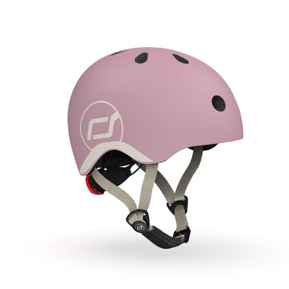 Scoot and Ride & Babyhelm, XX-Small tot Small (45-51 cm), verstelbare pasvorm, lichtgewicht ontwerp, ademende ventilatie, magnetische gesp, veiligheidsgecertificeerd - Wildberry