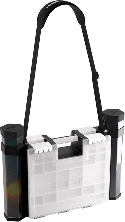 Gamegenic, Game Castle Tube Holder - Black, 2 Holders Including One Playmat Tube, for Standard Size Playmats, Colour: Black