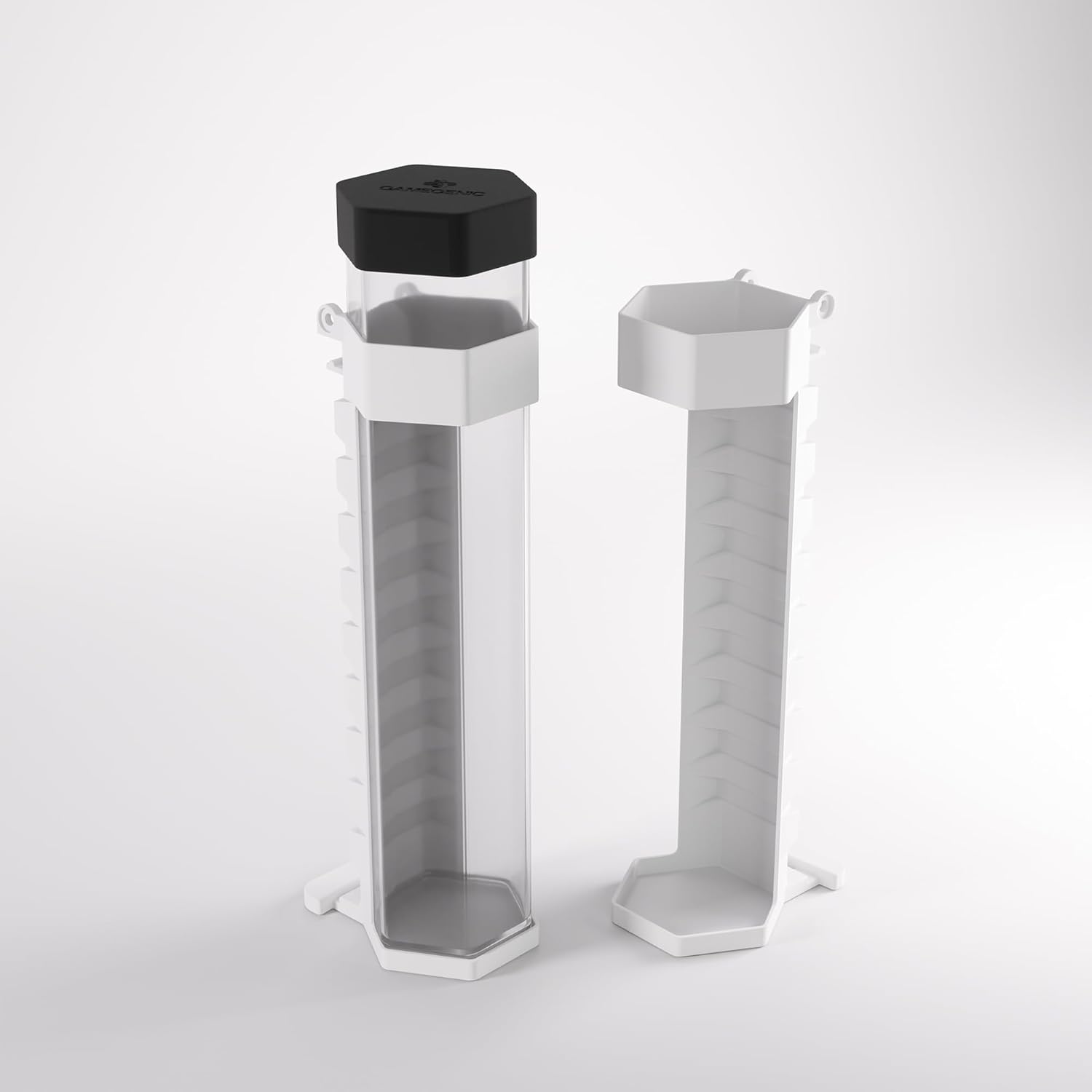 Gamegenic, Game Castle Tube Holder - White, 2 Holders Including One Playmat Tube, for Standard Size Playmats, Colour: White