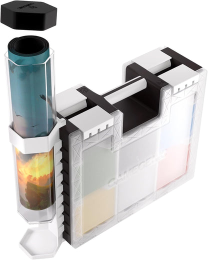 Gamegenic, Game Castle Tube Holder - White, 2 Holders Including One Playmat Tube, for Standard Size Playmats, Colour: White