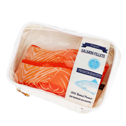 Marushin Pouch Yup! Salmon 2 Clear Pouch Fish Pouch 0585031600