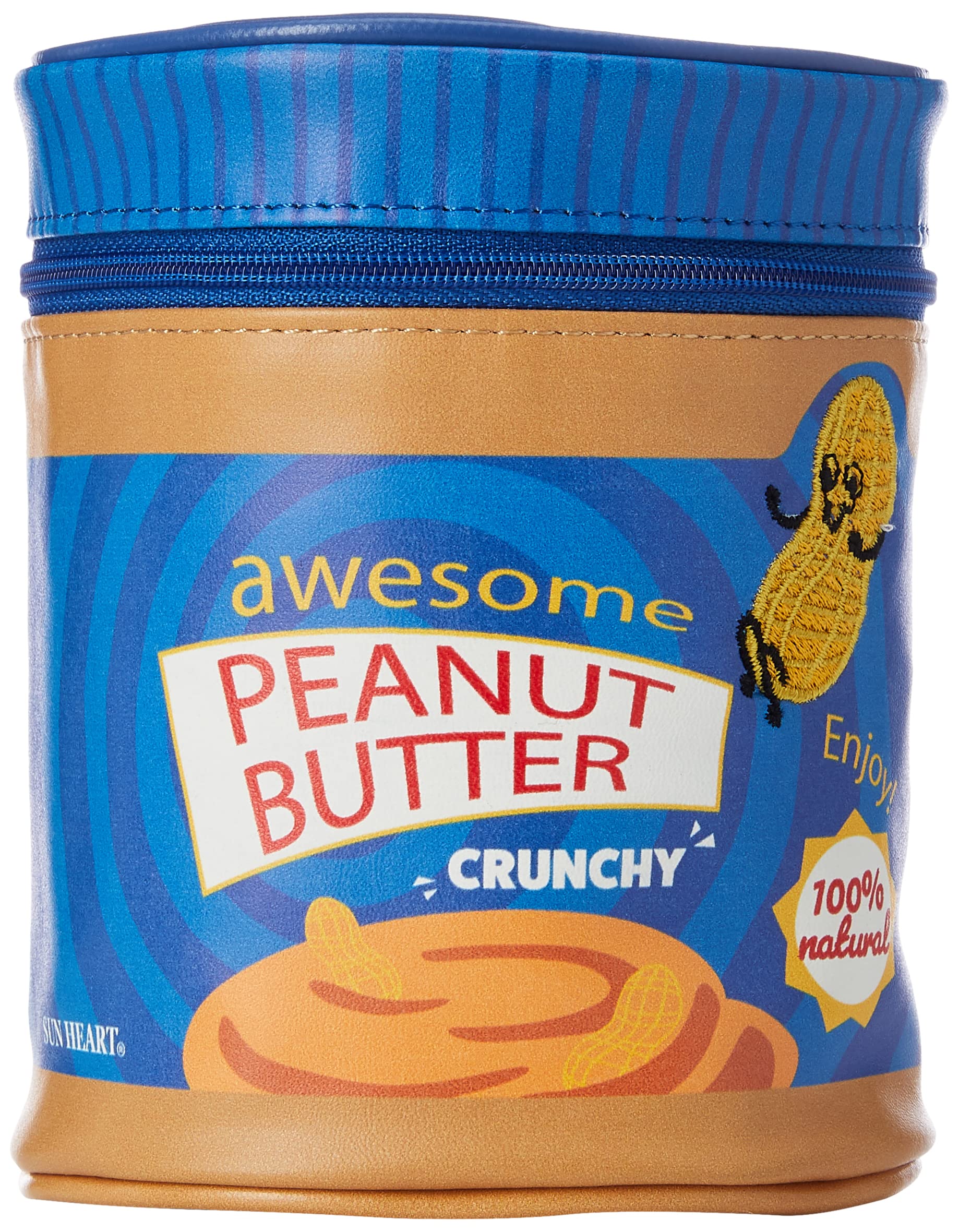 Marushin 0135036000 Yup Pouch, Peanut Butter Pouch, Standing, Slim, Funny, Pen Holder, H 5.5 x φ3.9 inches (14 x 10 cm