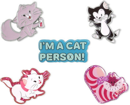 Disney Katze, 5-teiliges Set mit Glitzer-Anstecknadeln