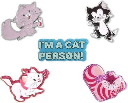 Disney Kat 5-delige set glitter pin badges
