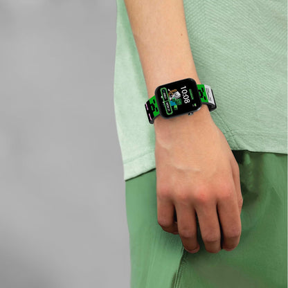 Accutime Minecraft MIN4363ARG Kinder-Smartwatch mit grünem bedrucktem Armband