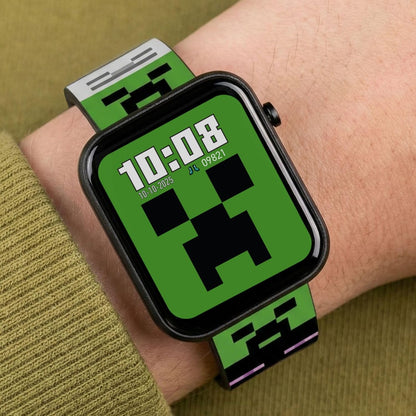 Accutime Minecraft Kids Green Printed Strap Smart Watch MIN4363ARG