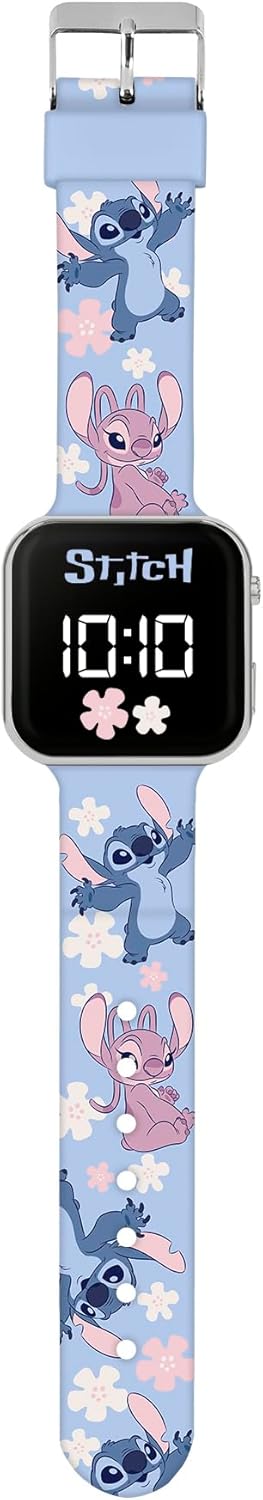 Disney Lilo & Stitch Blue Printed Strap LED Watch LAS4200