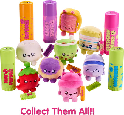 Trendy Self-Care Toycessories. Stuffie & Matching Lip Balm Set with lip balm holder and storage case. (assorted), Styles Vary