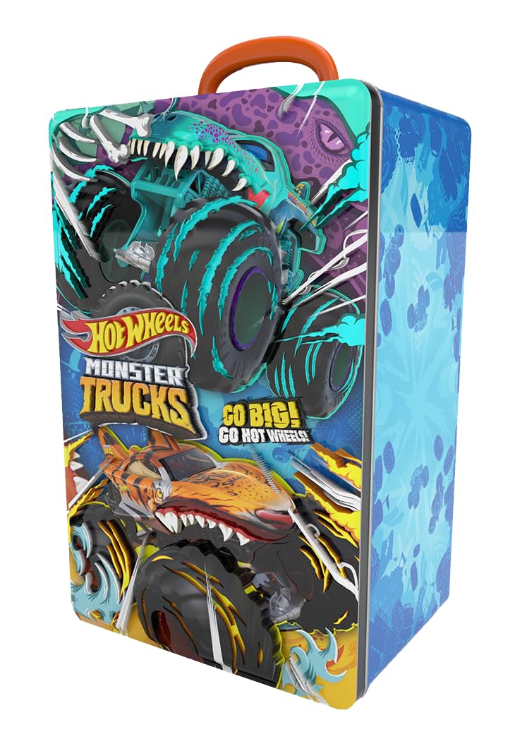 Hot Wheels Monster Trucks Tin Storage Case