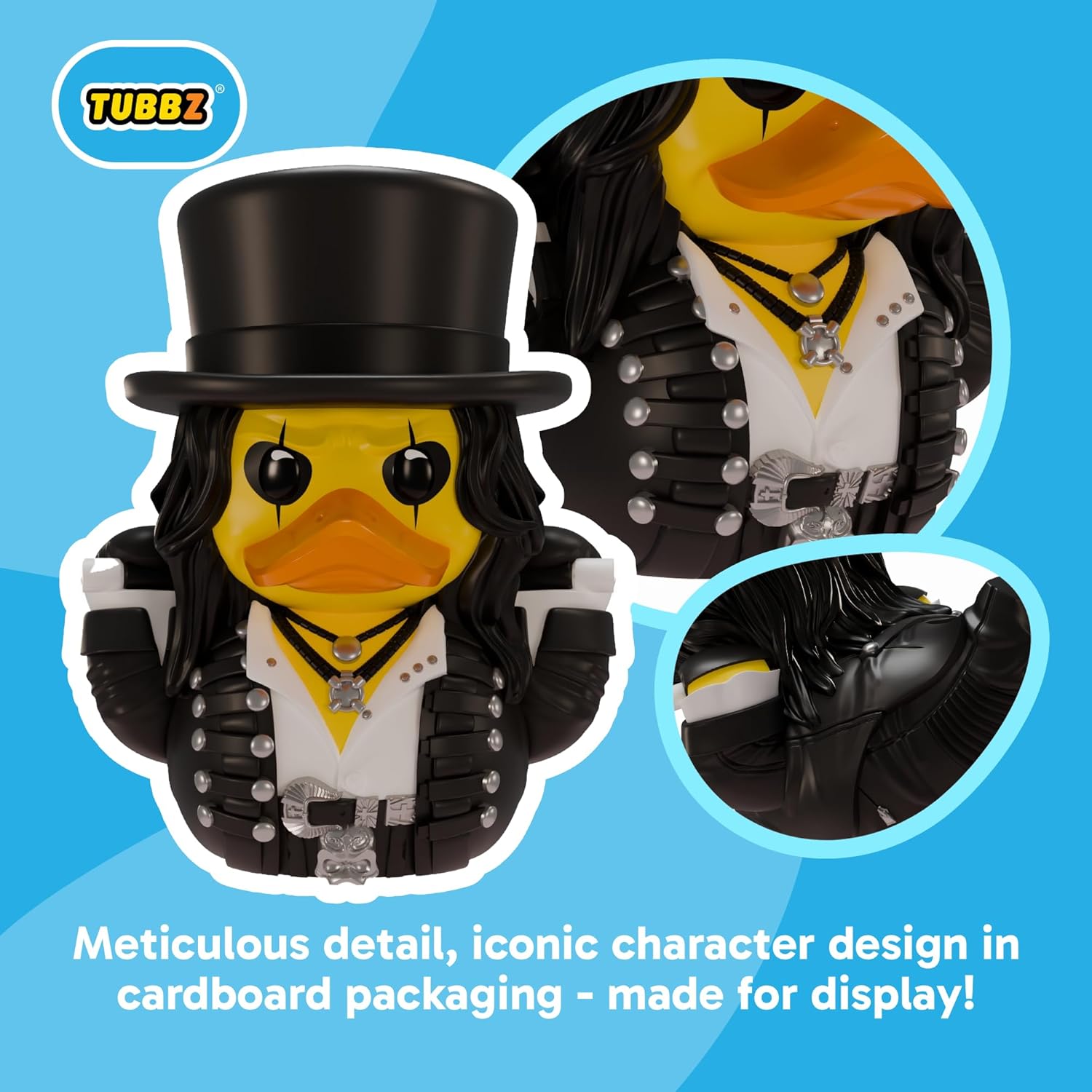 TUBBZ Boxed Edition: Alice Cooper Cosplaying Rubber Duck Vinyl Figure – Official Collectible for Fans of Alice Cooper