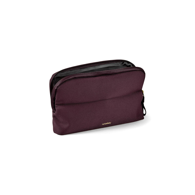orbitkey Desk Pouch Organiser – Leather-Free Portable Tech Case with Compartments for Cables, Chargers & Accessories – Slim Travel Storage Bag for Office Desk, Workstation & Everyday (Plum