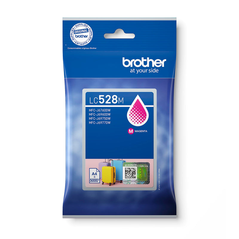Brother LC528M Inkjet Cartridge, Magenta, Standard Yield, Single Pack, includes 1 x Inkjet Cartridge, Genuine Supplies
