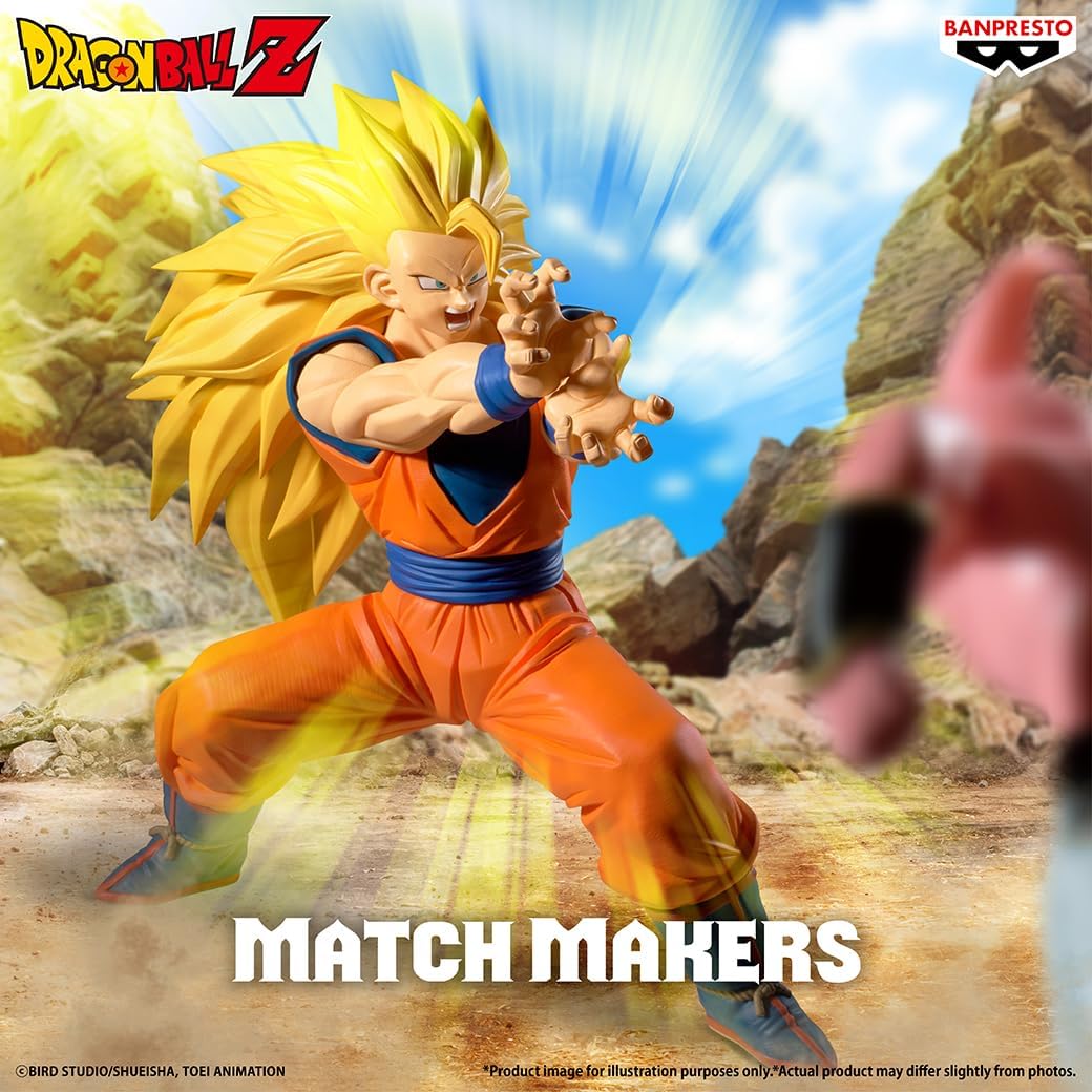 Banpresto Actionfigur Goku Super Saiyan 3 (Vs Majin Buu (Pure)) Dragon Ball Z - Match Makers 16 cm - BP30056P Mehrfarbig - Sammelfigur - Ideal für Anime-Fans
