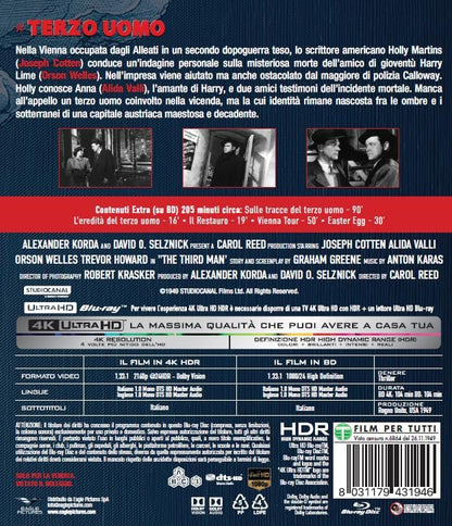Blu-Ray 4K Uhd Terzo Uomo (Il) (4K Ultra Hd + Blu-Ray Hd