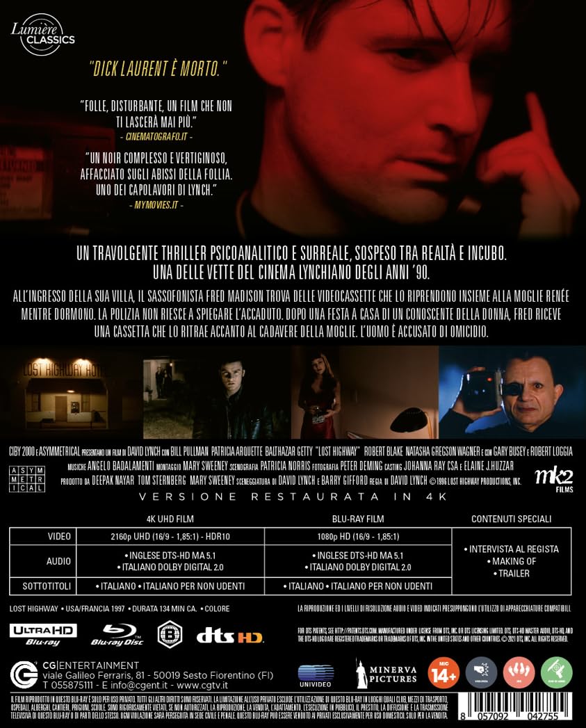 Strade Perdute (4K Ultra Hd+Blu-Ray)
