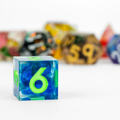 Mystery Misfit Sharp Edge Resin Polyhedral Dice Set
