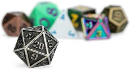 FanRoll Mystery Misfit Baby Metal: Bag of 7 Assorted Mini Polyhedral Metal Dice