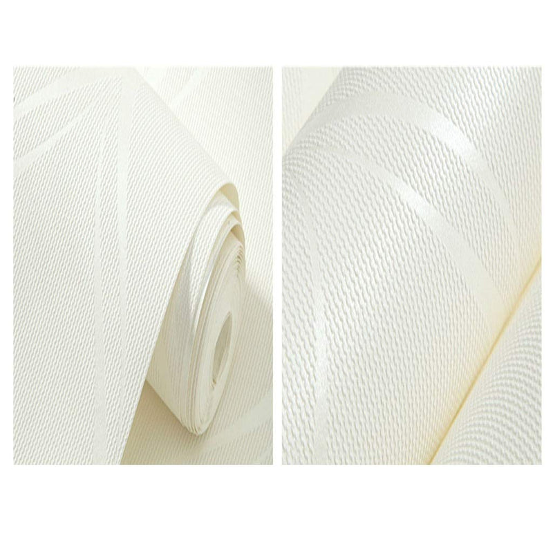 Beige,White,Grey Luxury Modern Wallpaper for Bedroom Walls Covering Living Room Wallpapers Roll Geometric Wall Paper (Color : White