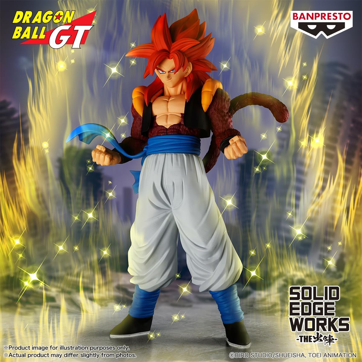 Banpresto Gogeta Super Saiyan 4 Dragon Ball GT Solid Edge Works BP29756P Multicolour Collectible Figure Ideal for Anime Fans