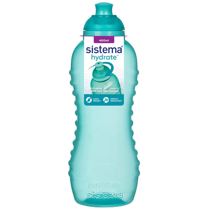 Sistema Squeeze Twist 'n' Sip Sports Water Bottle, 460 ml, Leakproof Kids Water Bottle, BPA-Free, Assorted Colours (Not Selectable), 1 Count