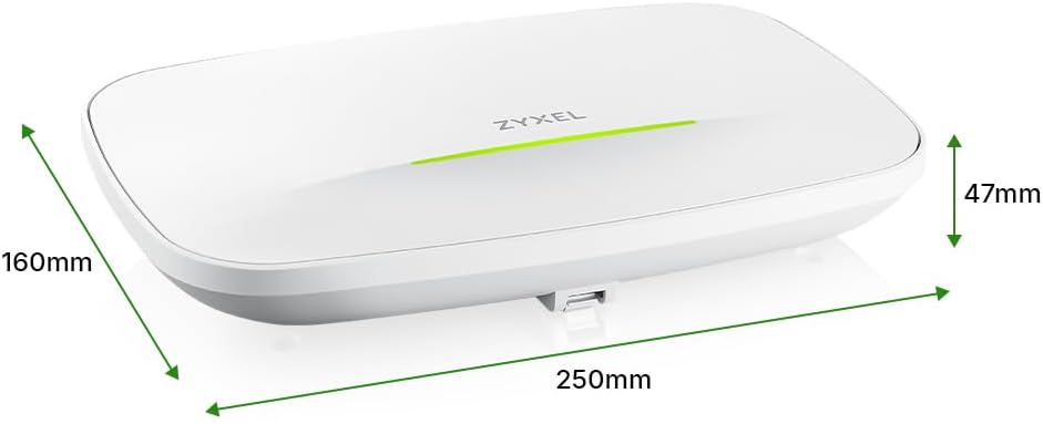 Zyxel AX5400 WiFi 6 Wireless Access Point | Dual 2.5GbE LAN Ports | Dual-Radio, Smart Mesh, MU-MIMO | Power Input PoE+ or USB C (Not Included) | Nebula, Cloud or Standalone