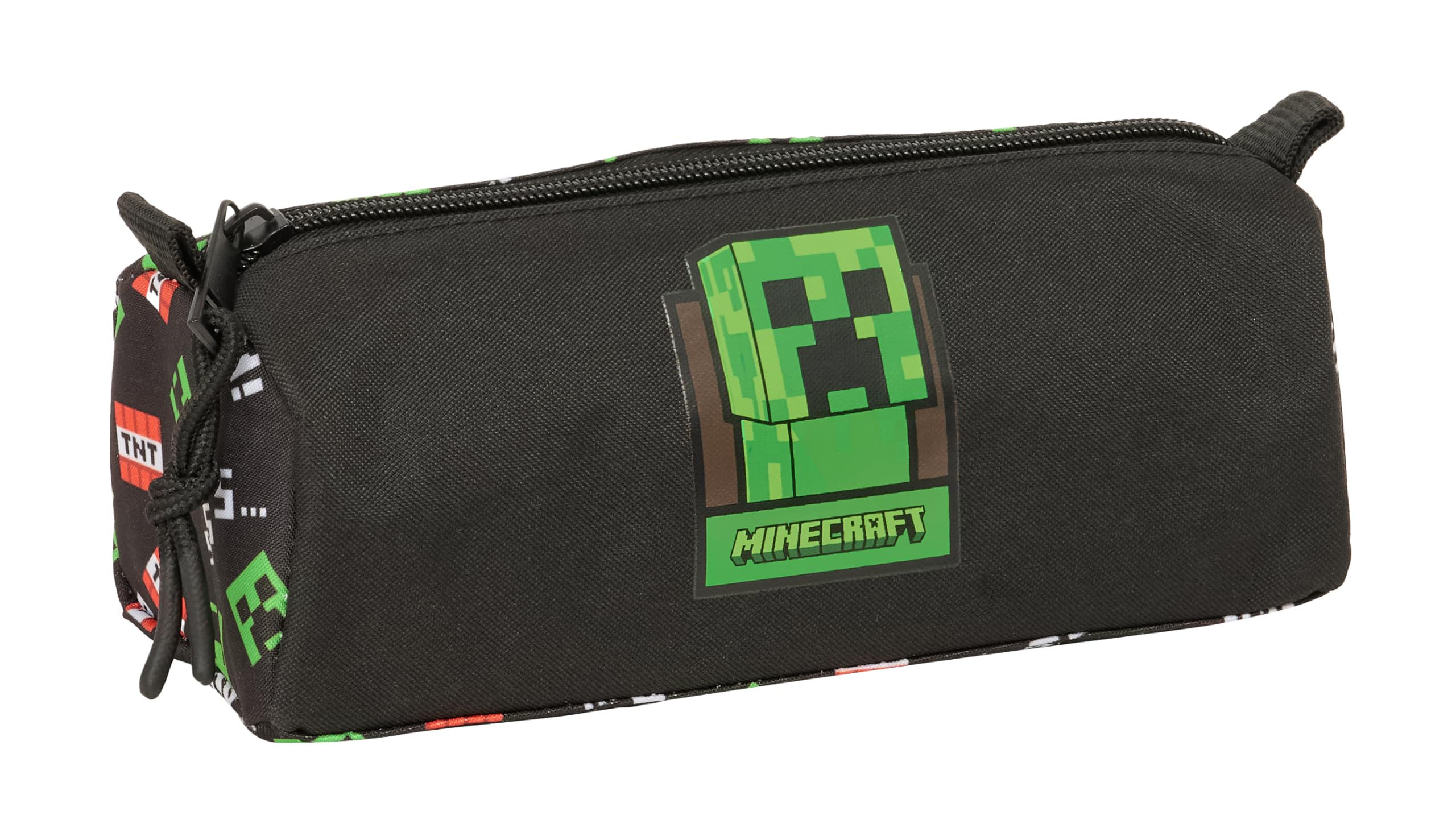 Minecraft – Pencil Case with Zip and Compartment, Children's Pencil Case, Ideal for School Age Children, Comfortable and Versatile, Quality and Resistance, 21 x 7 x 8 cm