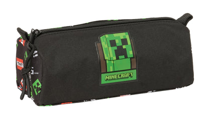 Minecraft – Pencil Case with Zip and Compartment, Children's Pencil Case, Ideal for School Age Children, Comfortable and Versatile, Quality and Resistance, 21 x 7 x 8 cm