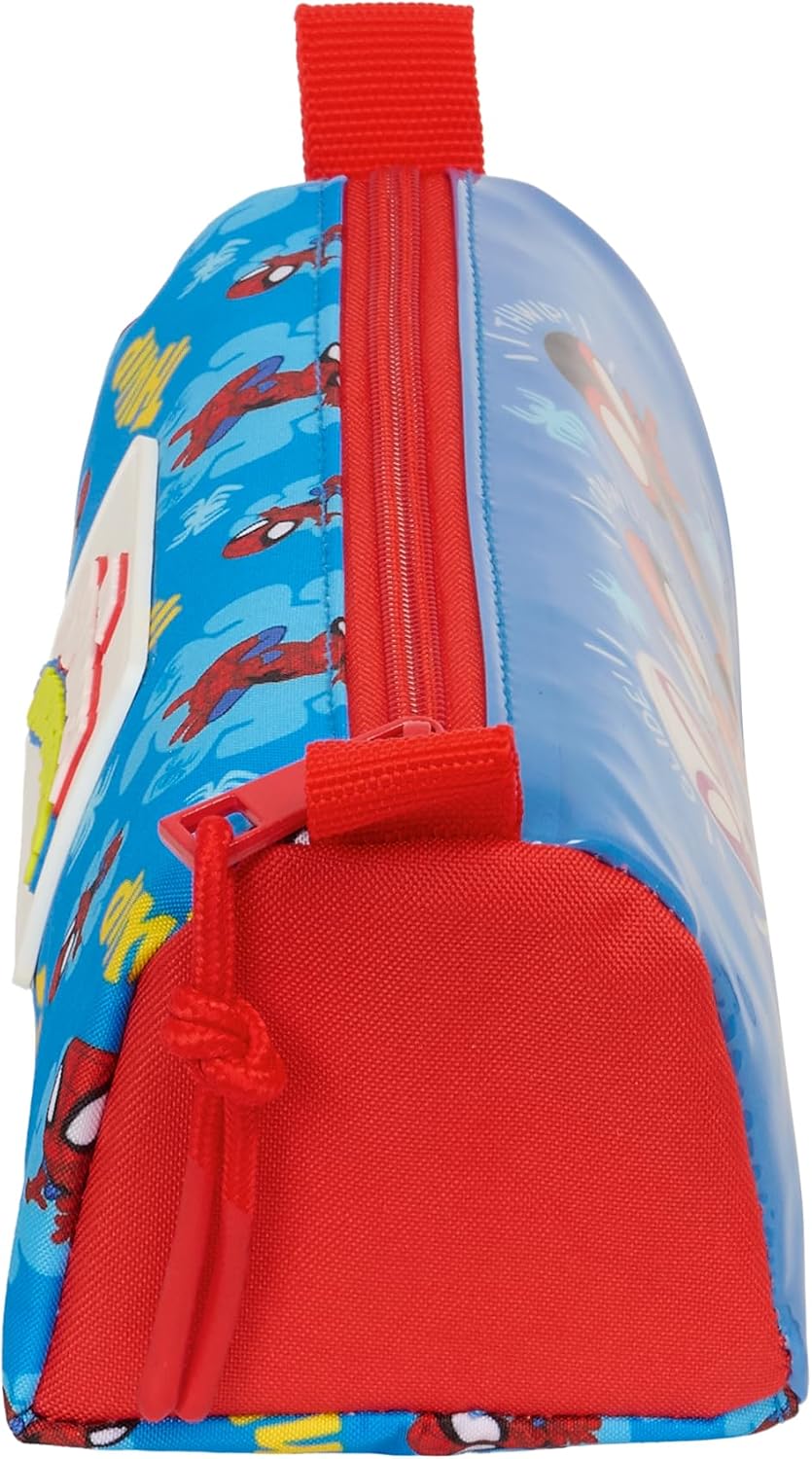 Spidey – Pencil Case with Zip and Compartment, Children's Pencil Case, Ideal for School Ages, Comfortable and Versatile, Quality and Resistance, 21 x 7 x 8 cm