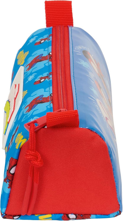 Spidey – Pencil Case with Zip and Compartment, Children's Pencil Case, Ideal for School Ages, Comfortable and Versatile, Quality and Resistance, 21 x 7 x 8 cm