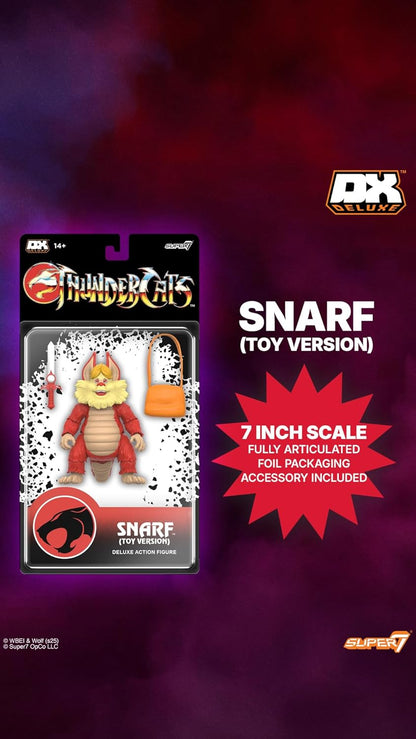 Super7 Deluxe Thundercats Snarf (Toy Recolor) - 7" Thundercats Action Figure with Accessories - Classic Cartoon Collectibles and Retro Toys