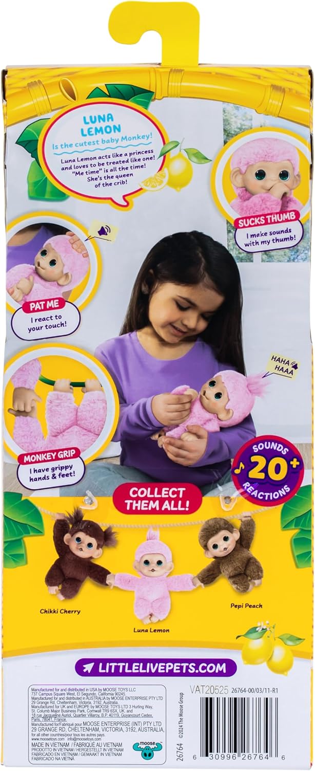 Little Live Pets - My Baby Mini Monkey Pink Lemonz (26764)